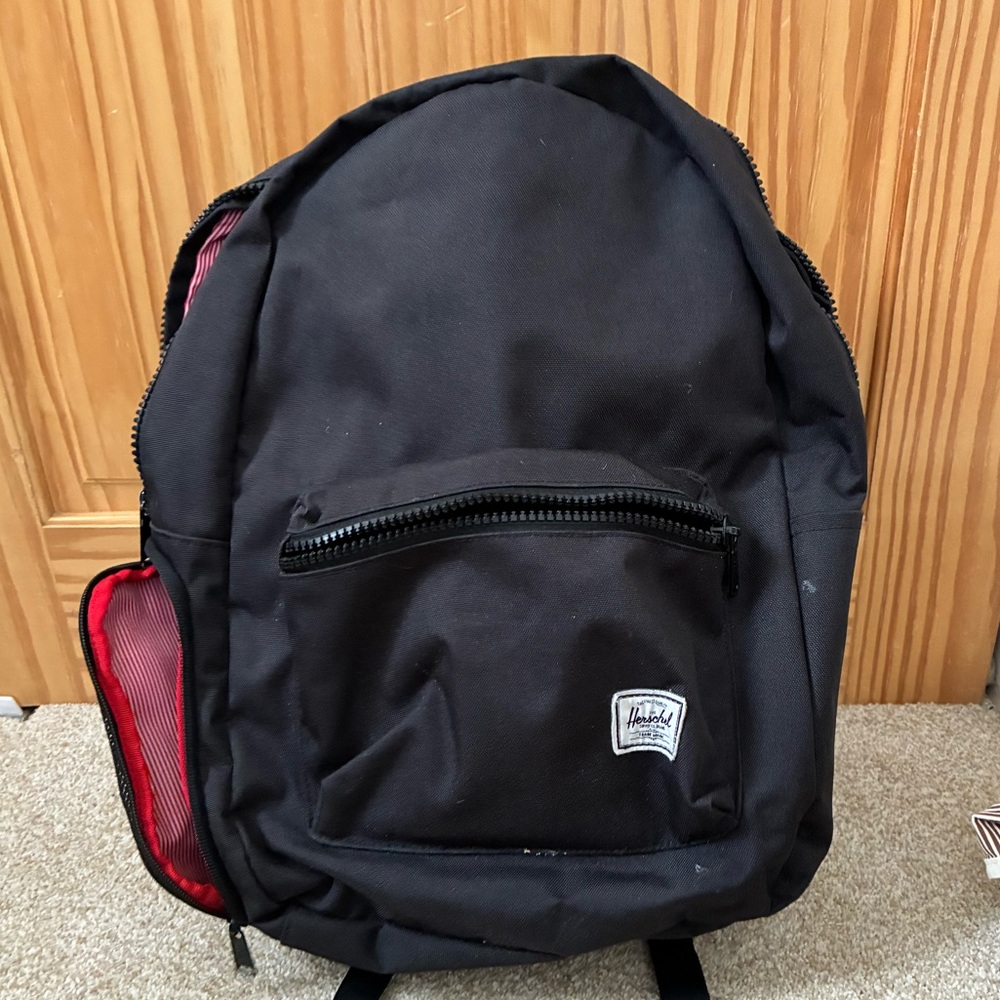 Herschel Supply Company Black and Red Backpack